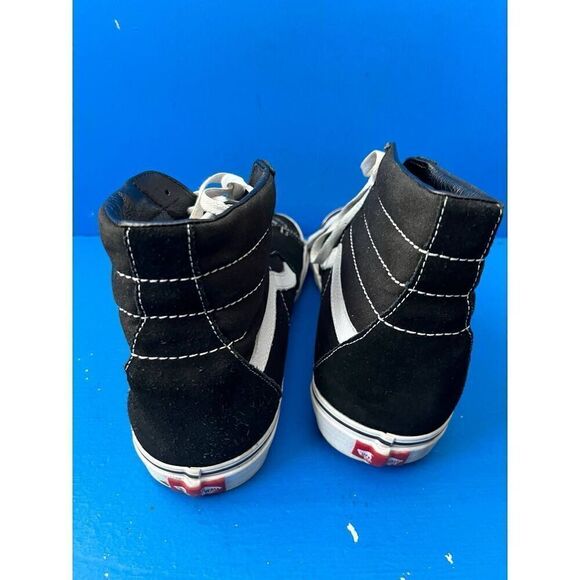 VANS Men's size 13 Nice BLACK HIGH-TOPS SUEDE Shoes - Picture 5 of 6